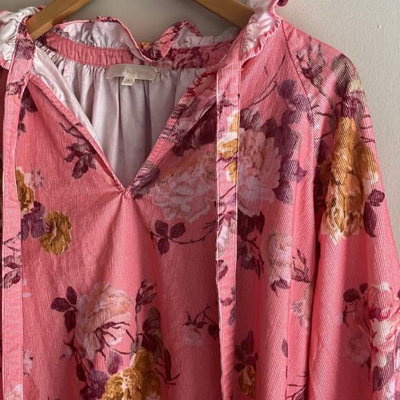 LOVESHACKFANCY Willow Corduroy Top In Charlestown Pink - Picture 10 of 16